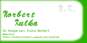 norbert kulka business card